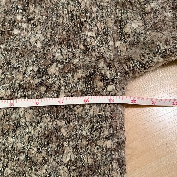 Shaggy Mohair Blend Neutral Soft Cozy Long Line Sweater Bobble Fishermen Y2K - Picture 4 of 9